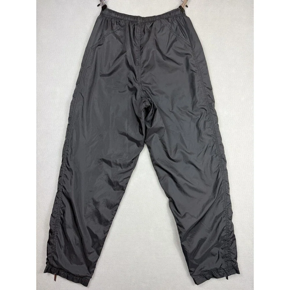 Vintage Reebok Men's Black Windbreaker Track Pants Size Small Zip Ankle Y2K